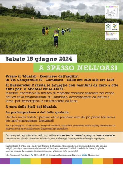 Il “BusZeroSei+2” Invita Tutti a Passeggiare nell’Oasi di Cambiano